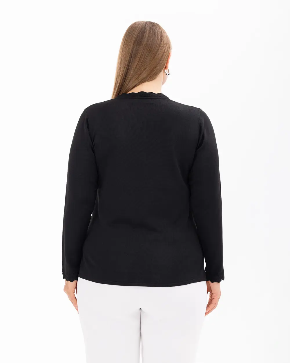 Plus Size V Neck Long Sleeve Sweater