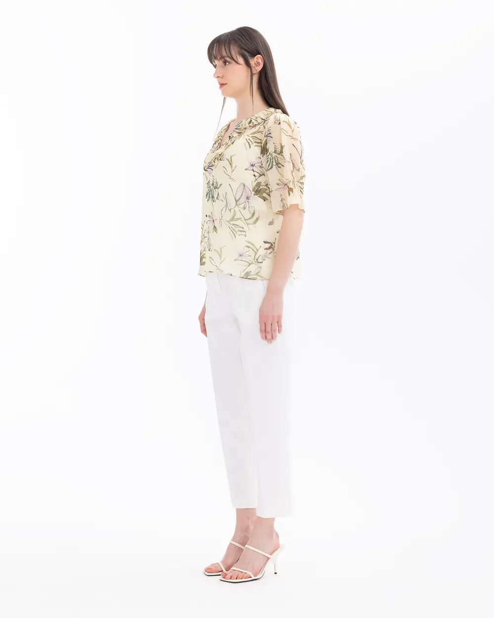 Short Sleeve Chiffon Blouse