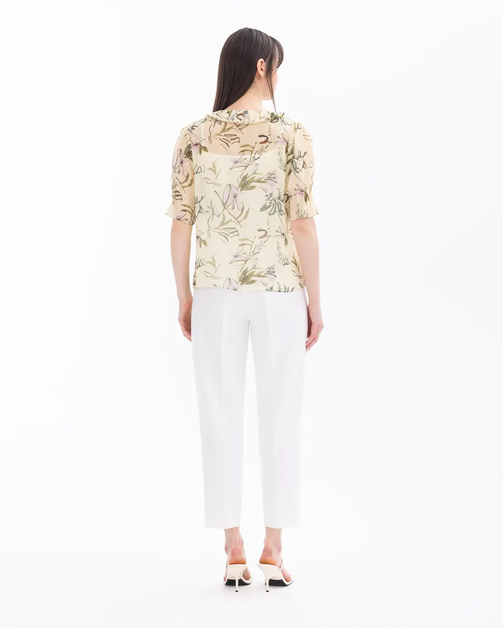 Short Sleeve Chiffon Blouse