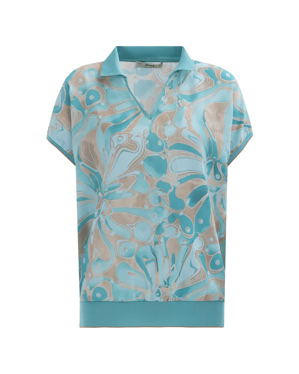 Gömlek Yaka Desenli Bluz