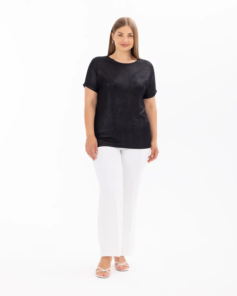 Plus Size Short Sleeve Blouse