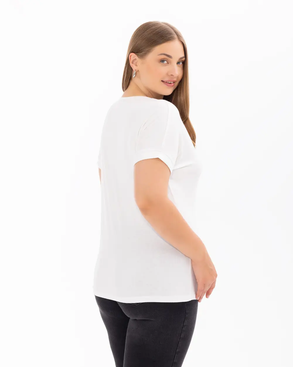 Plus Size Short Sleeve Blouse