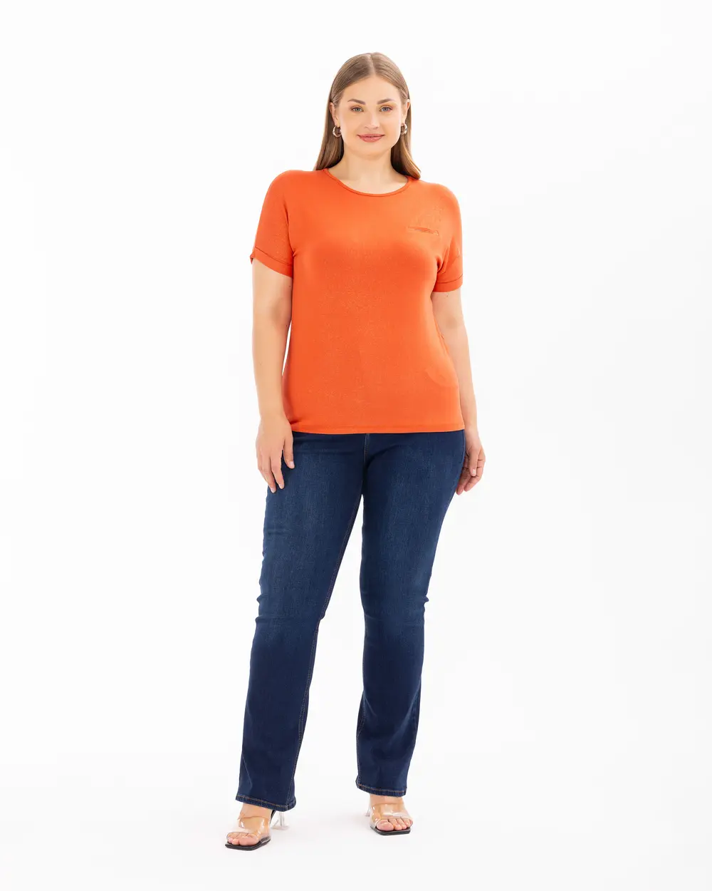 Plus Size Short Sleeve Blouse