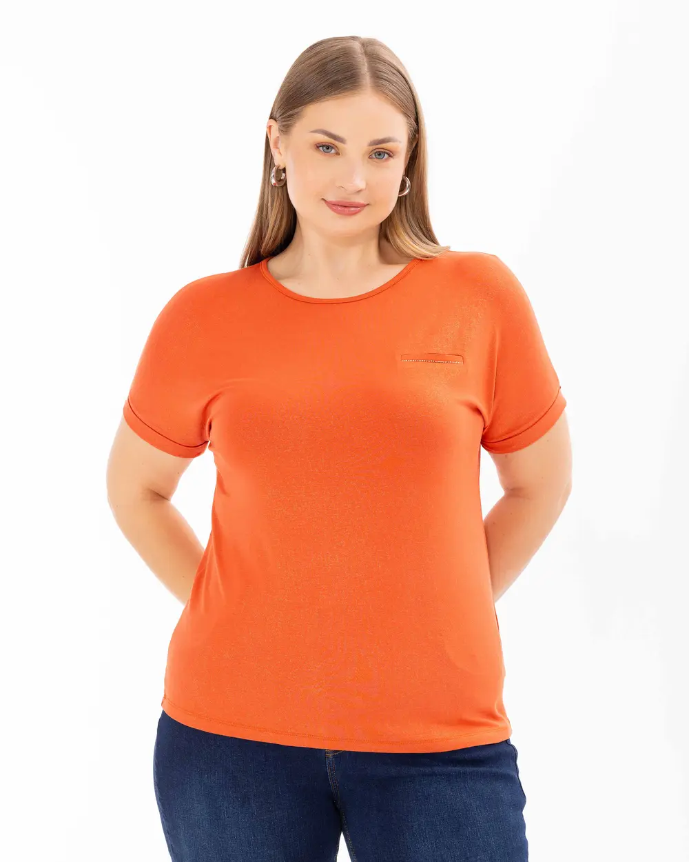 Plus Size Short Sleeve Blouse