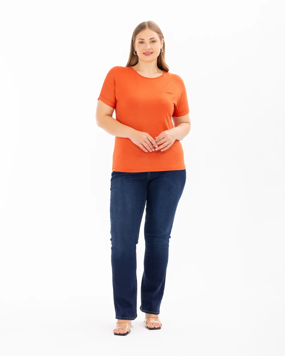 Plus Size Short Sleeve Blouse