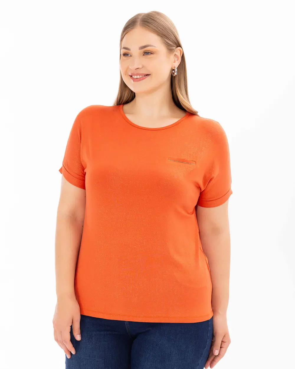 Plus Size Short Sleeve Blouse