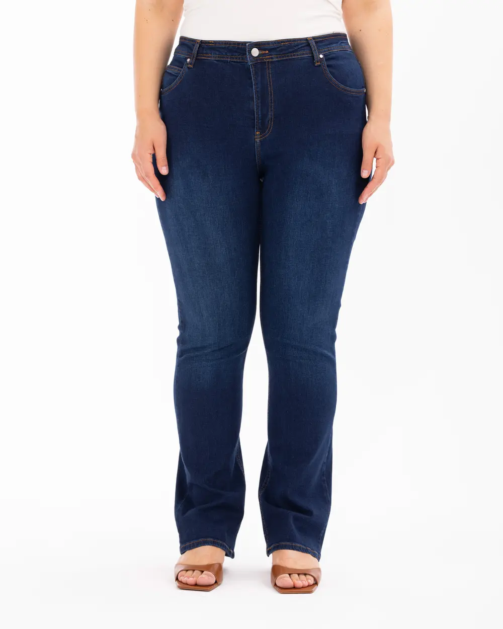 Plus Size Buttoned Pocket Detailed Jean Pants