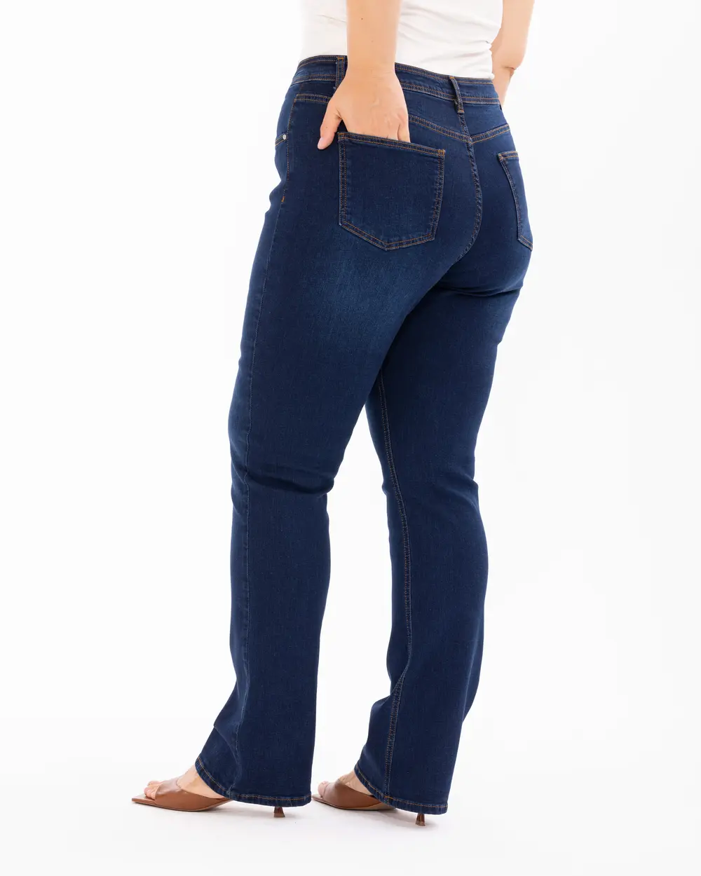 Plus Size Buttoned Pocket Detailed Jean Pants