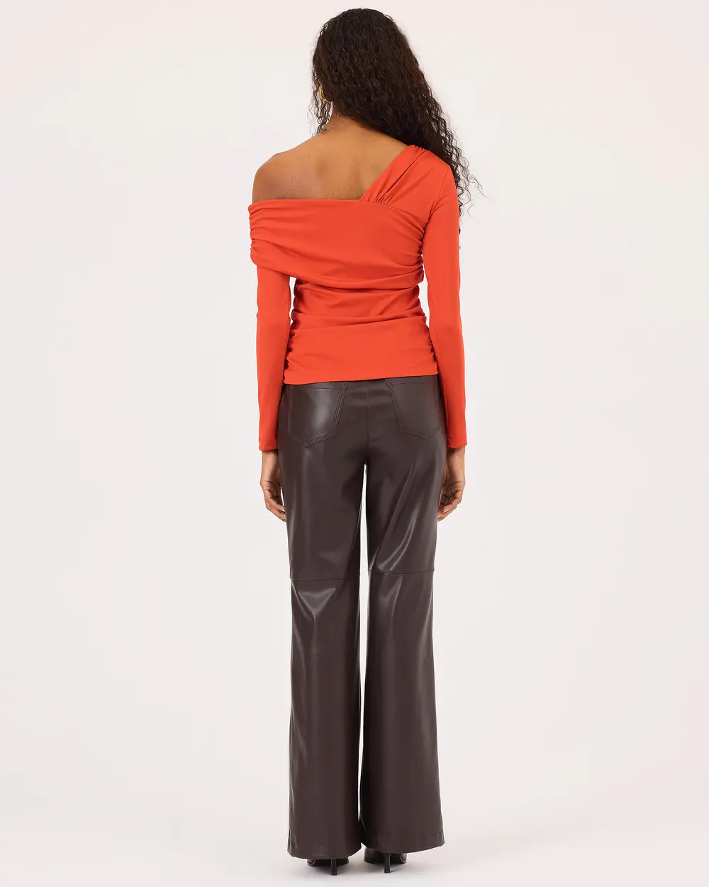 Wide Leg Faux Leather Pants