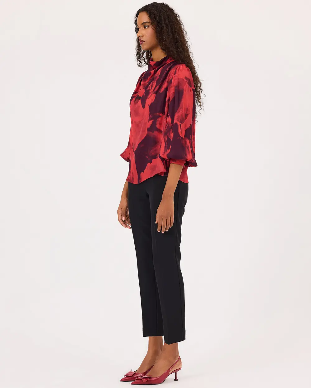 Buttoned Narrow Leg Classic Trousers