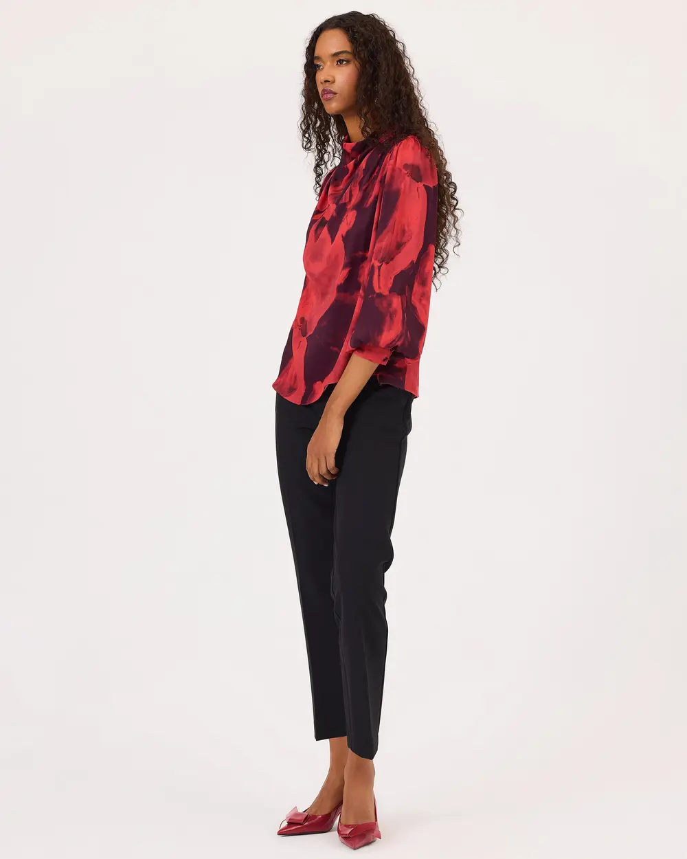 Buttoned Narrow Leg Classic Trousers