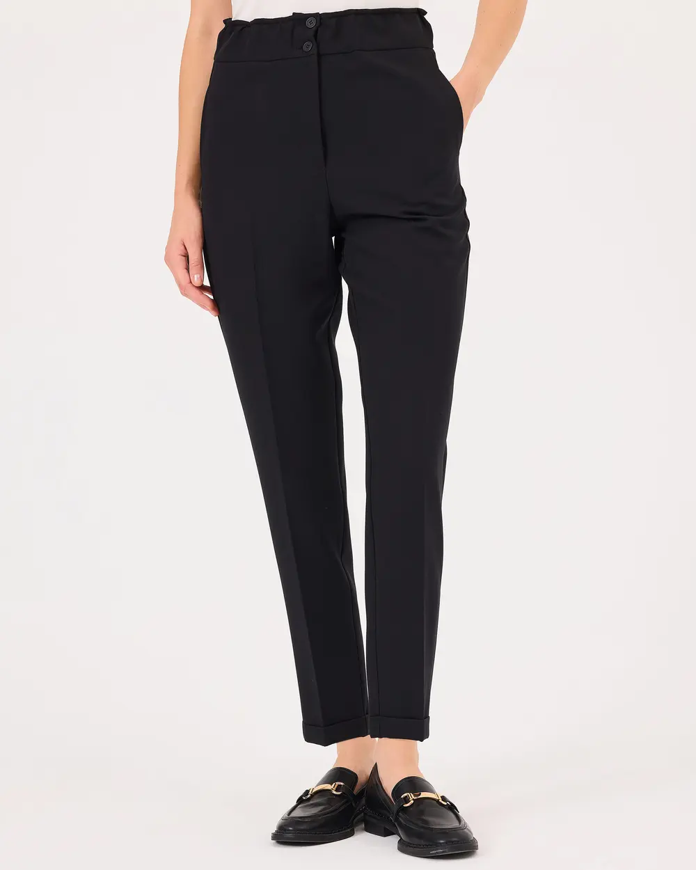 Double Leg Elastic Waist Pants