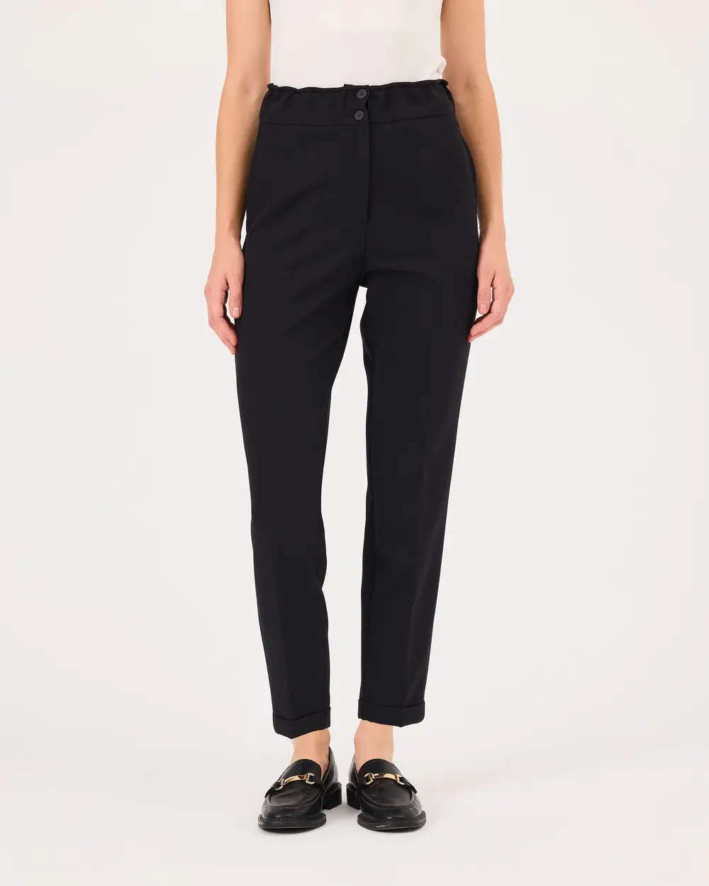 Double Leg Elastic Waist Pants