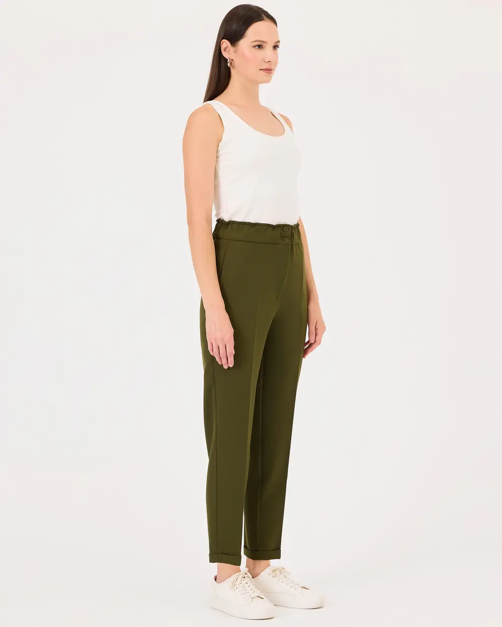 Double Leg Elastic Waist Pants