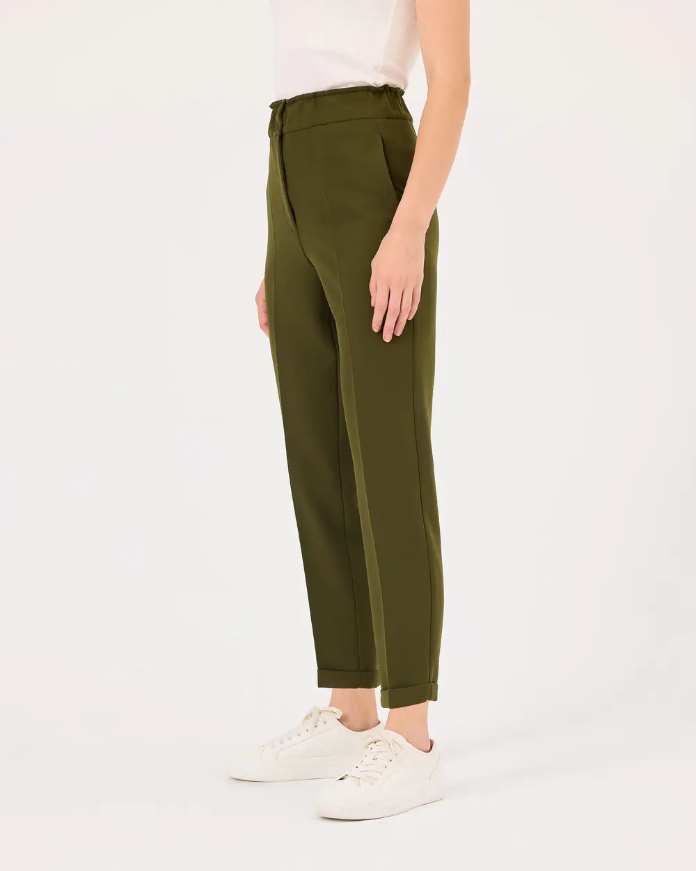 Double Leg Elastic Waist Pants