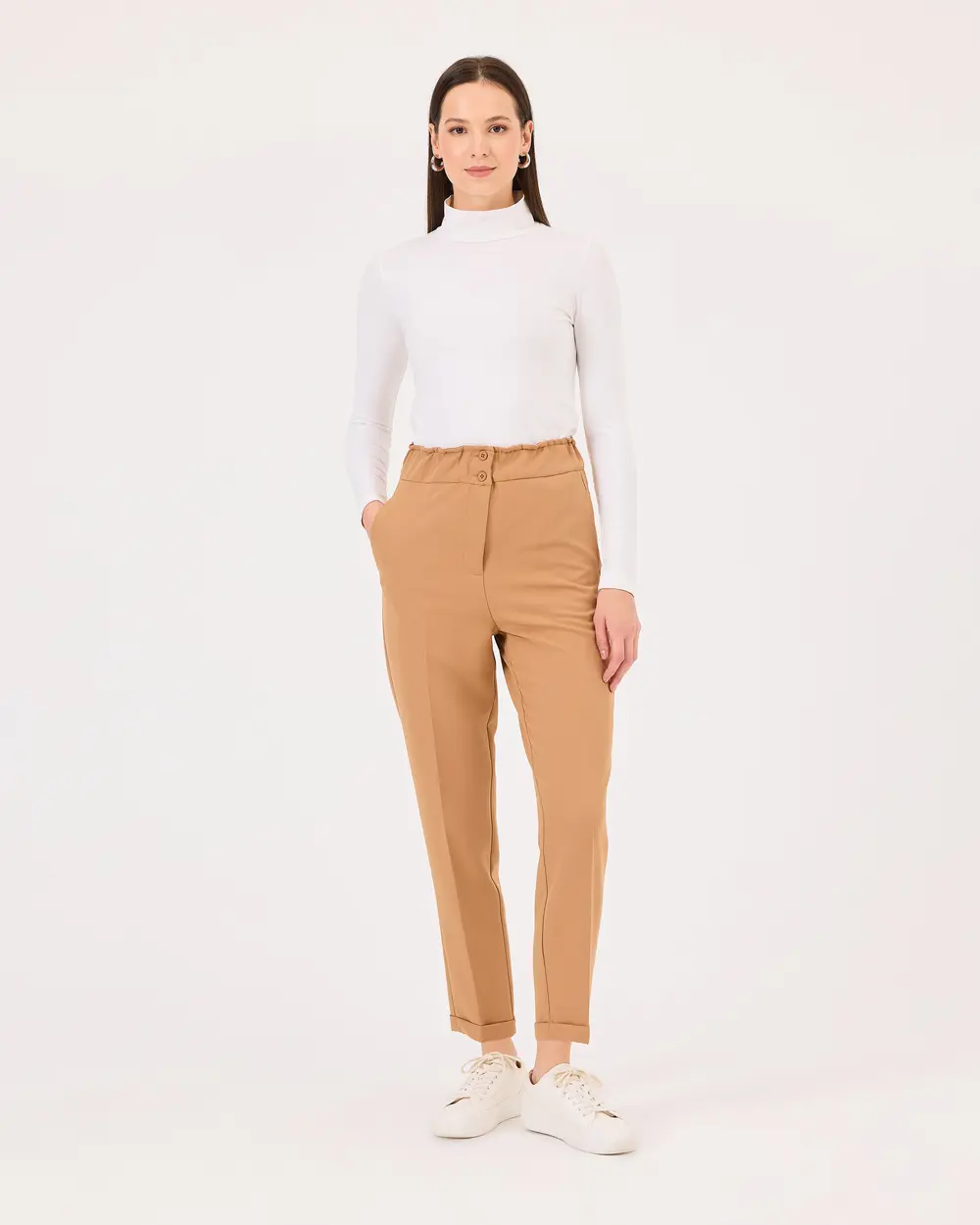 Double Leg Elastic Waist Pants