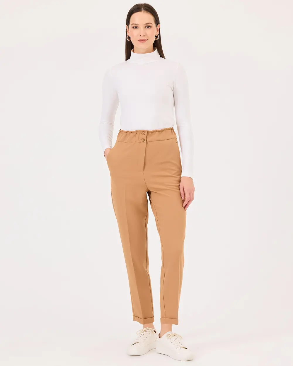 Double Leg Elastic Waist Pants