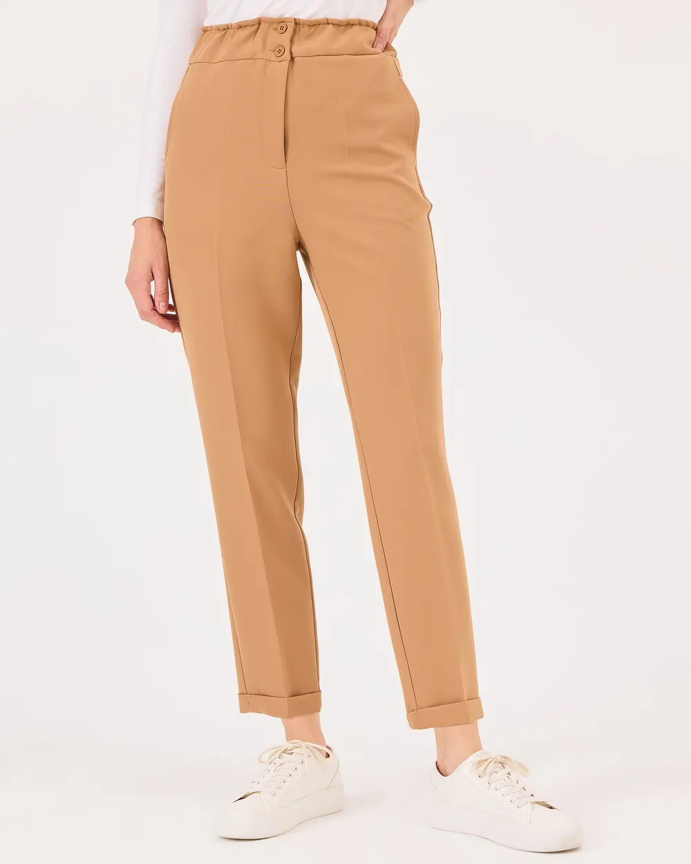 Double Leg Elastic Waist Pants