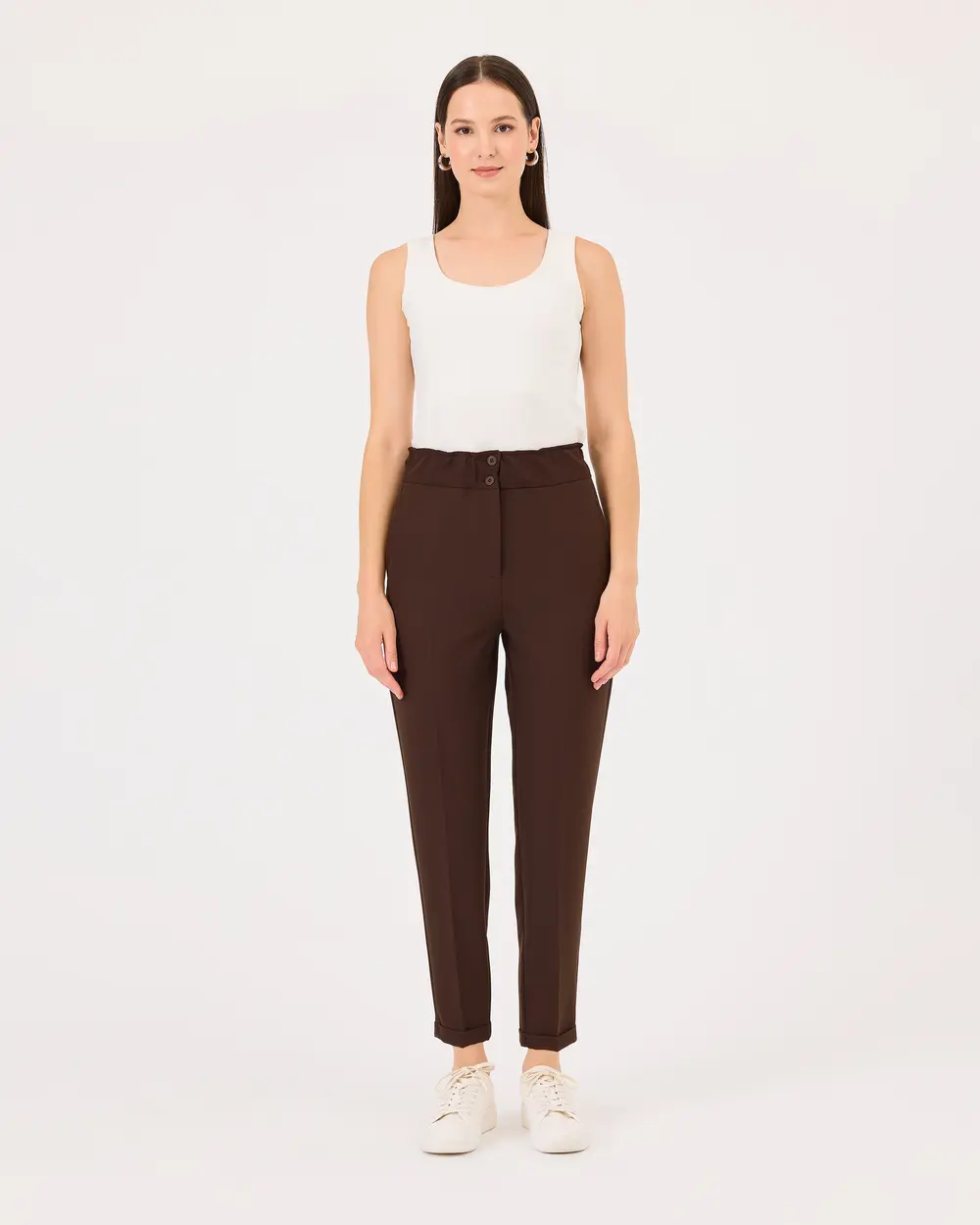 Double Leg Elastic Waist Pants