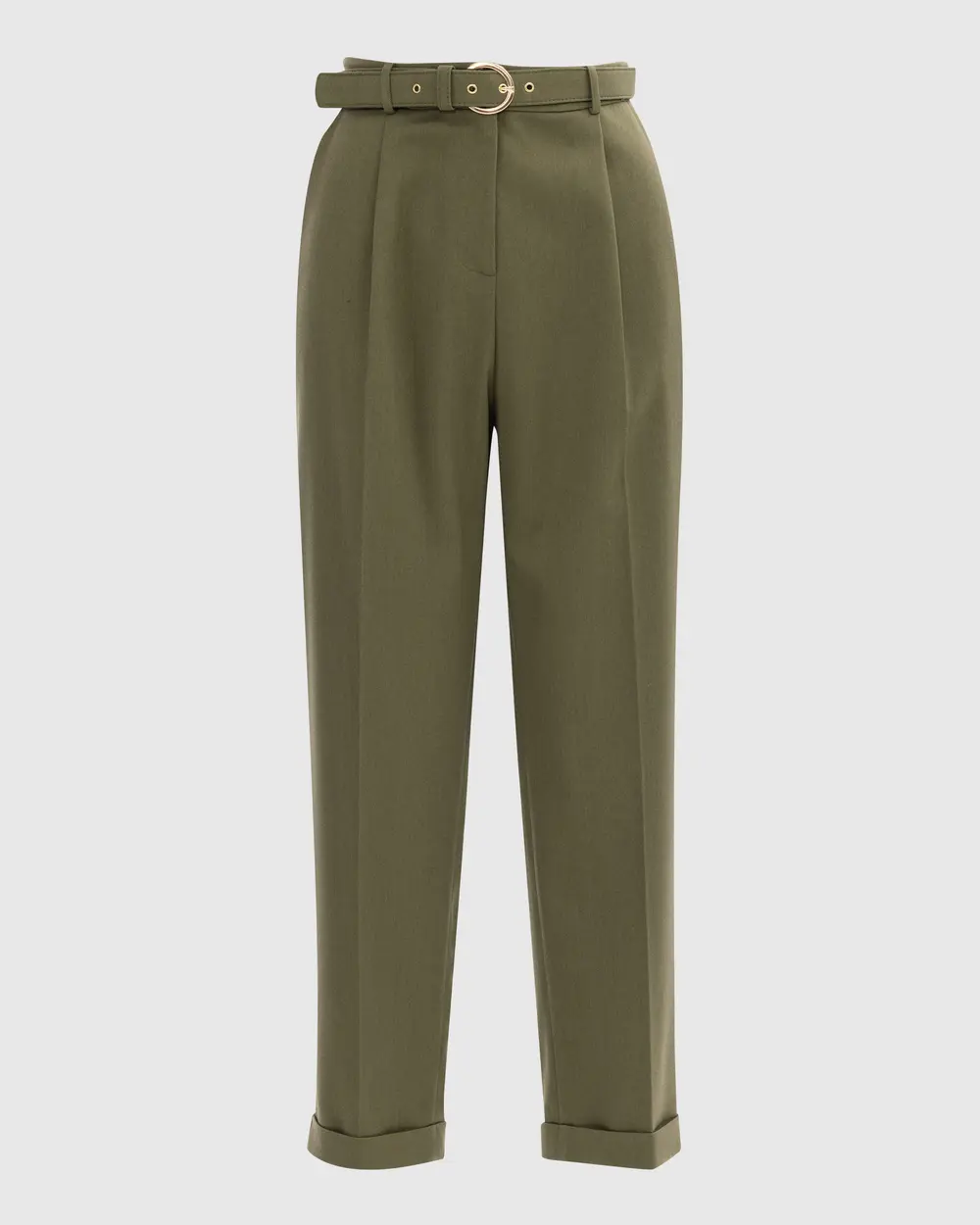 Ankle Length Carrot Cut Pants with Pockets