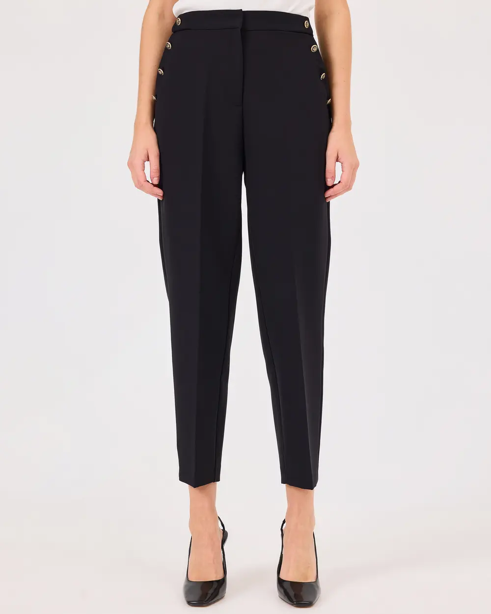 Elastic Waist Ankle Length Stylish Pants