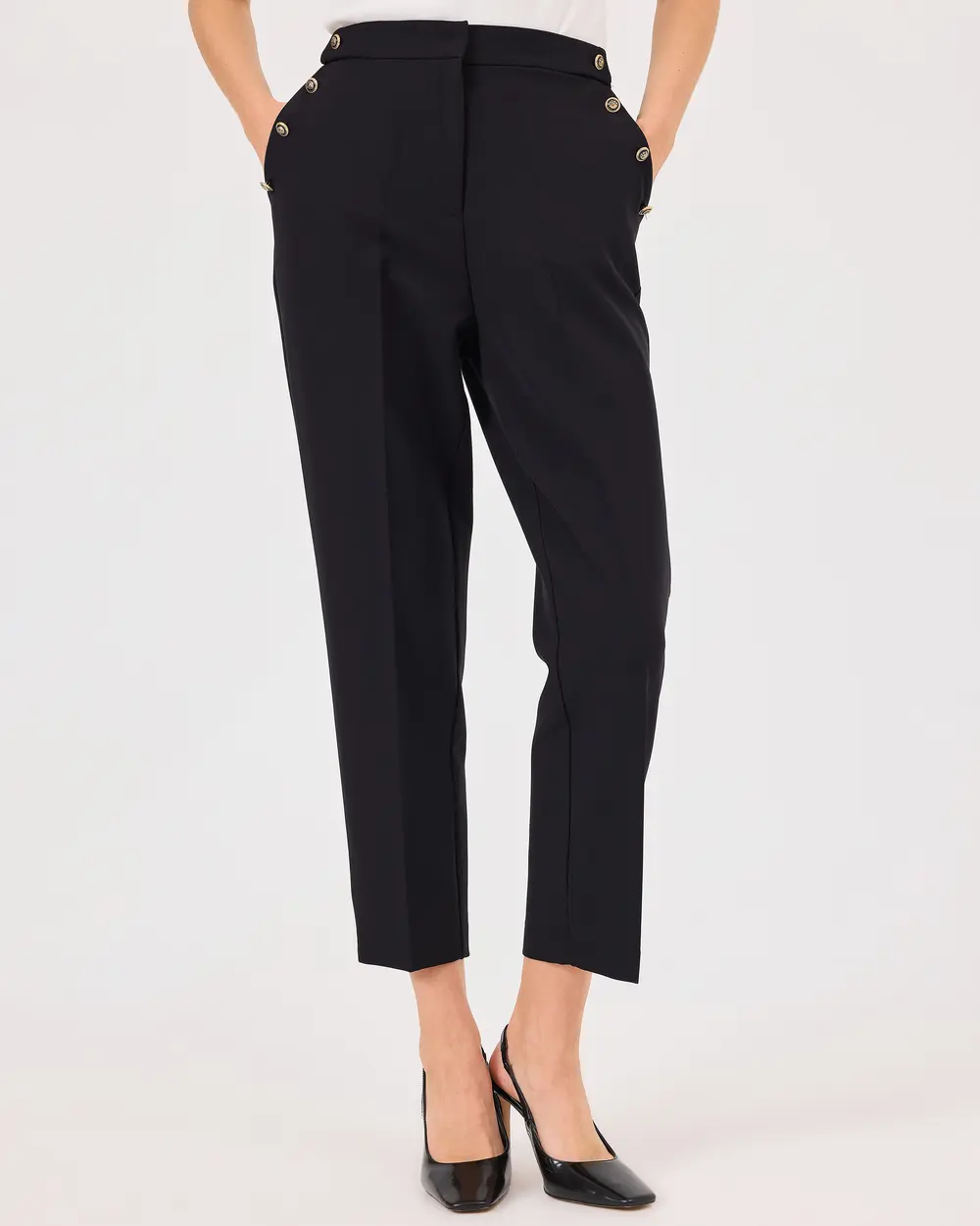 Elastic Waist Ankle Length Stylish Pants