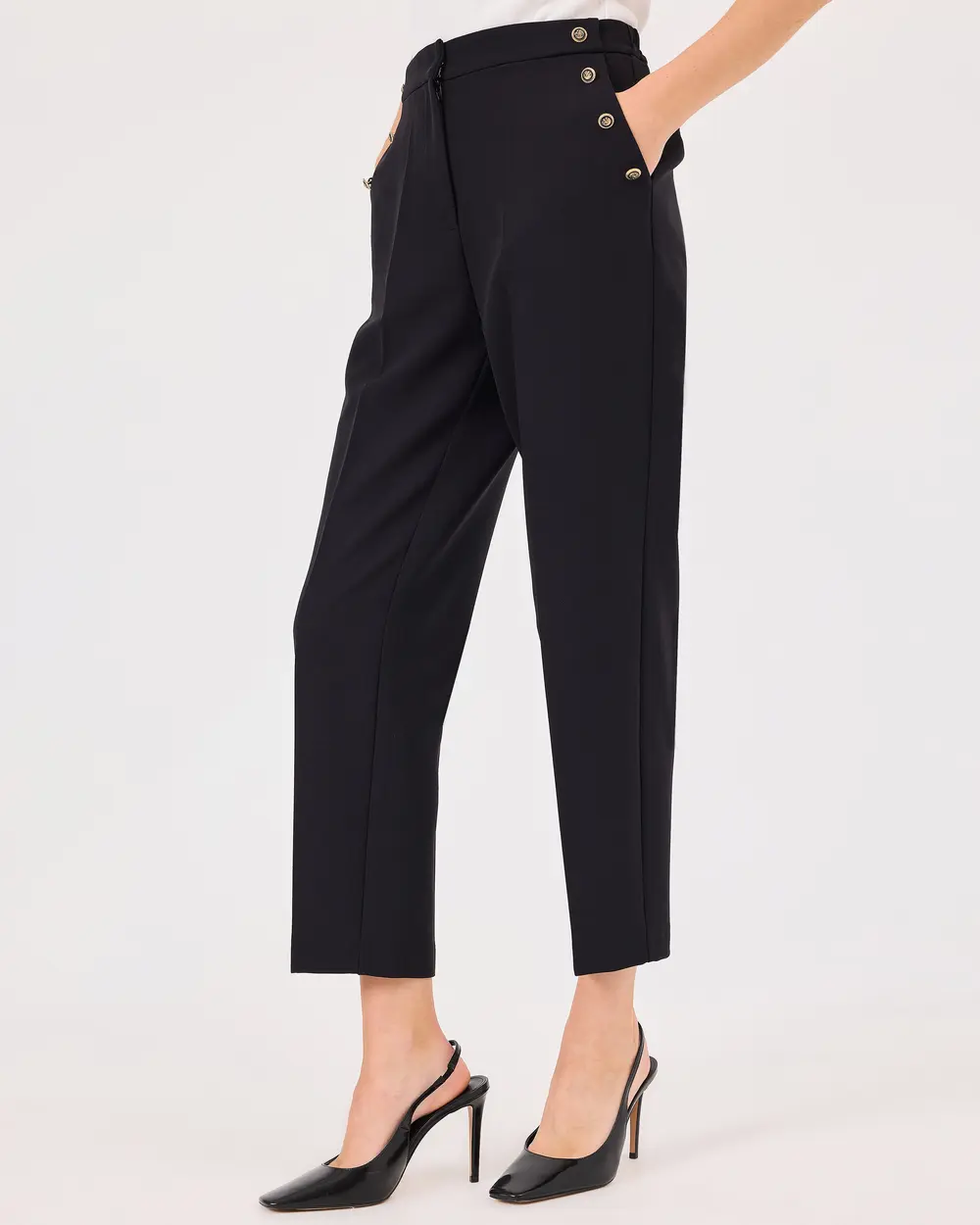 Elastic Waist Ankle Length Stylish Pants