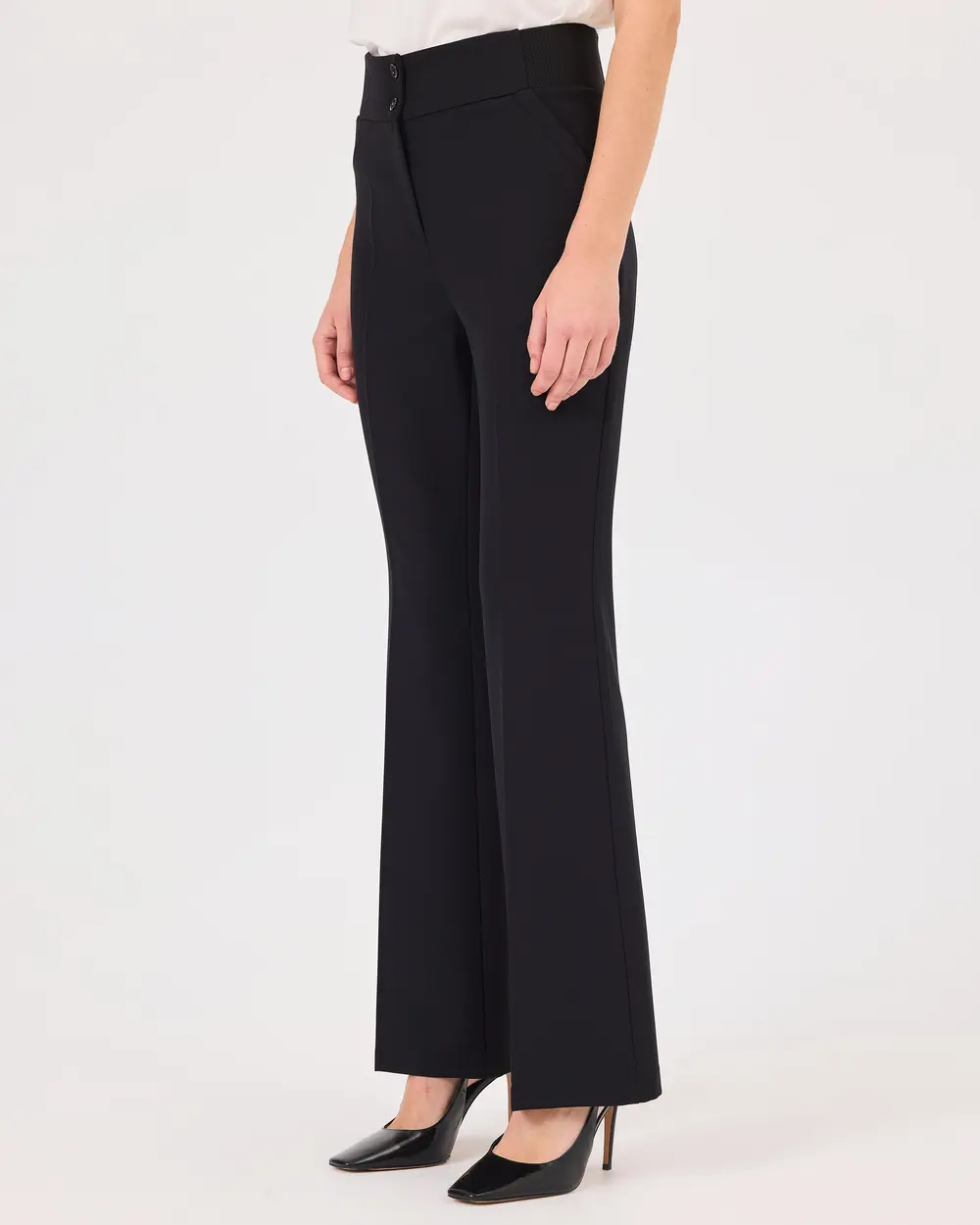 Double Button Flared Trousers