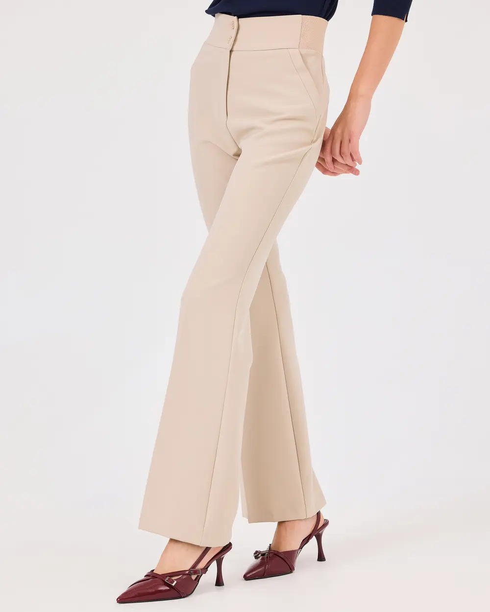 Double Button Flared Trousers