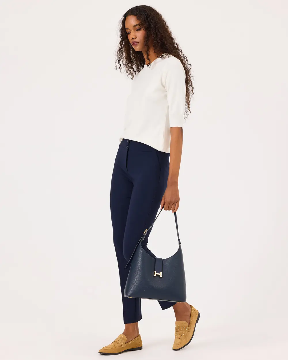 Double Buttoned Ankle Length Pants