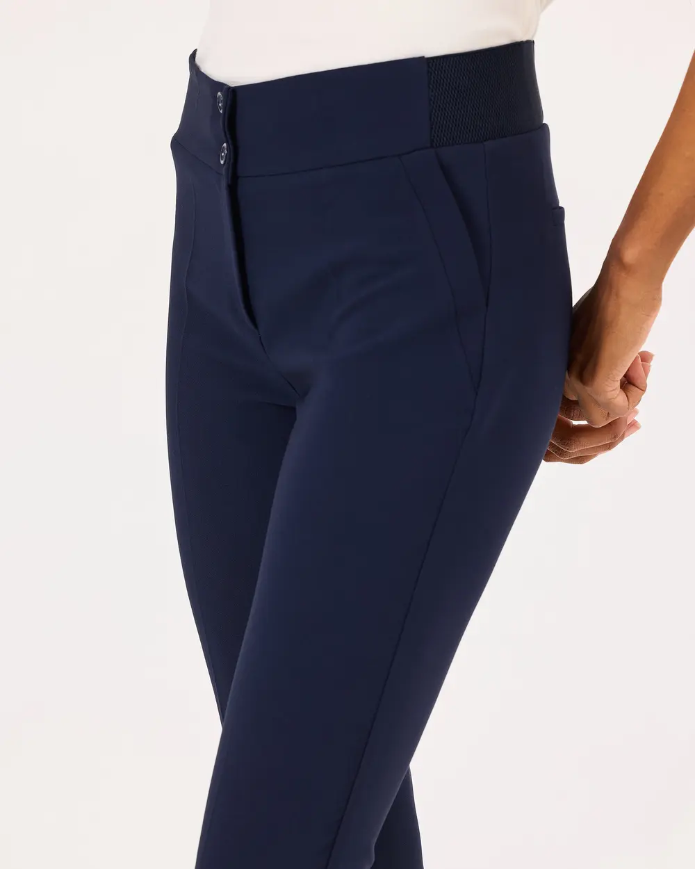 Double Buttoned Ankle Length Pants