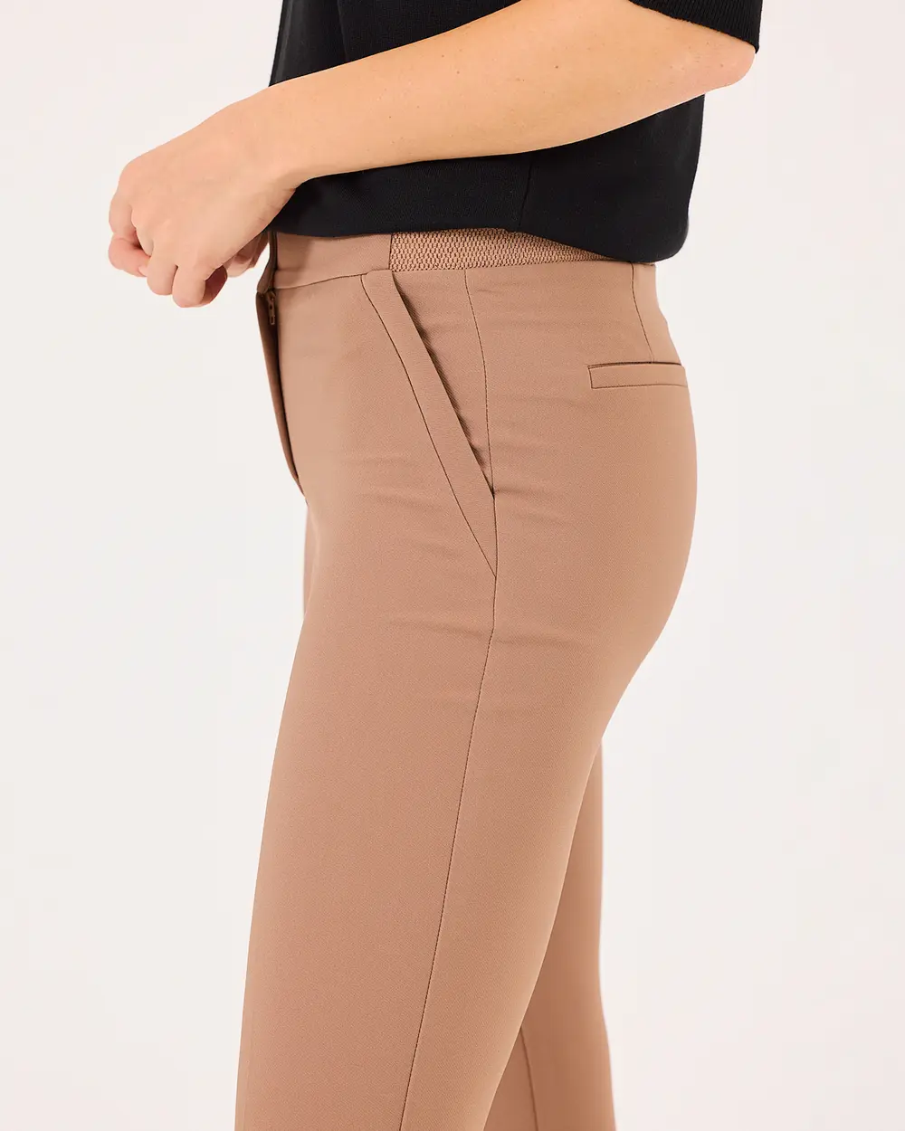 Double Buttoned Ankle Length Pants