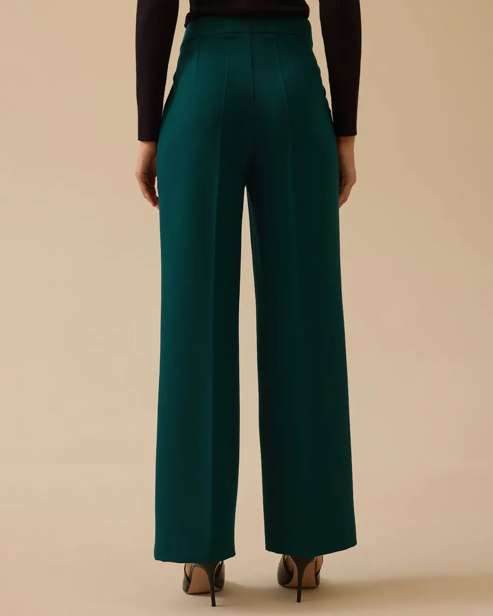 Düğmeli Geniş Paça Pantolon