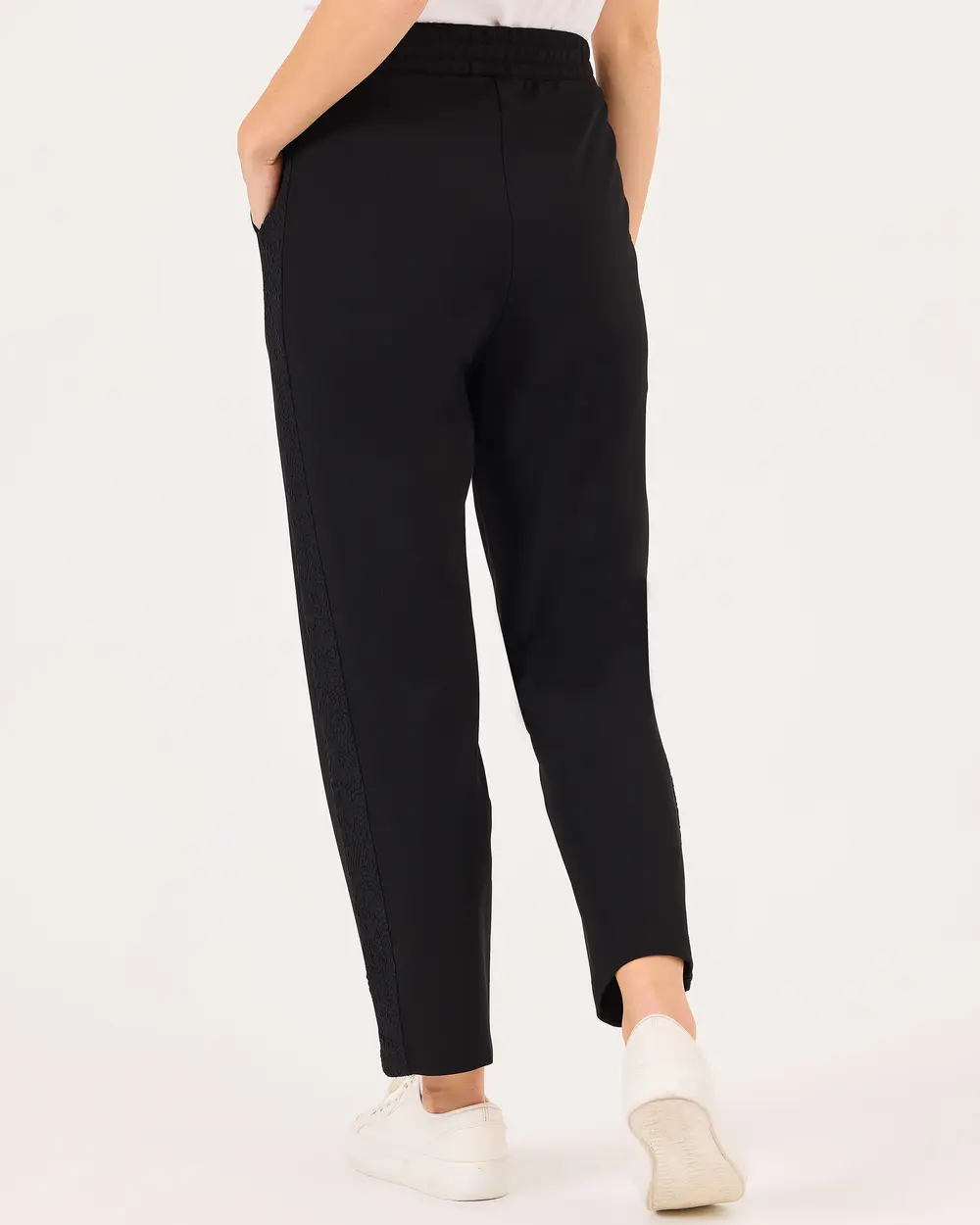 Elastic Waist Ankle Length Pants