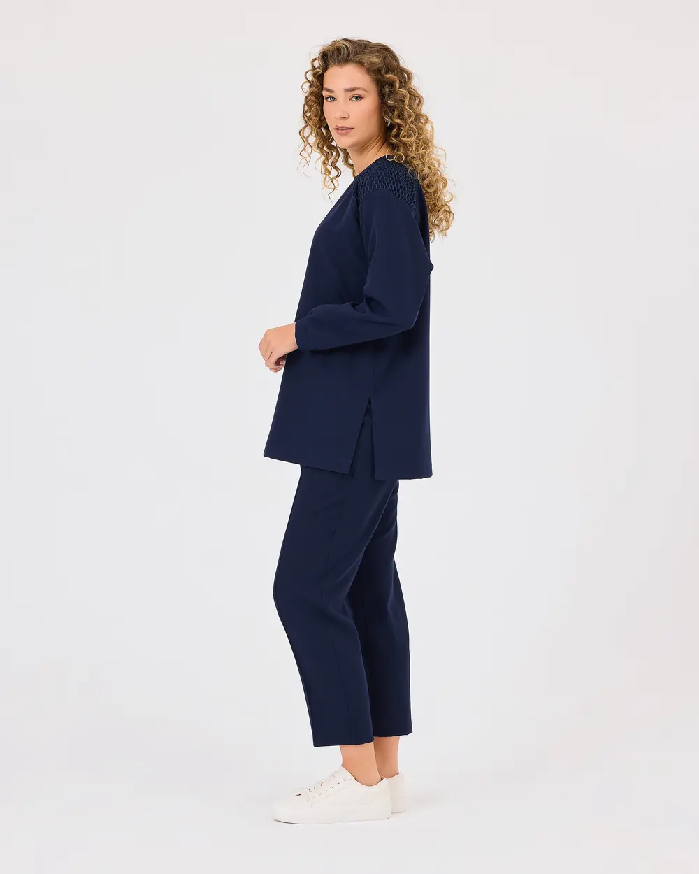 Elastic Waist Ankle Length Pants