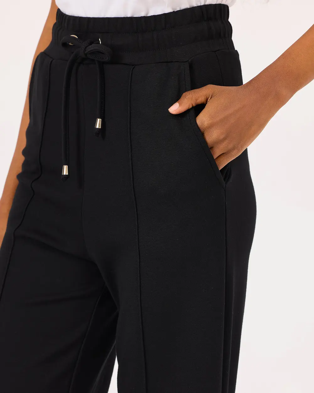 Sweatpants with Elastic Waist Ties