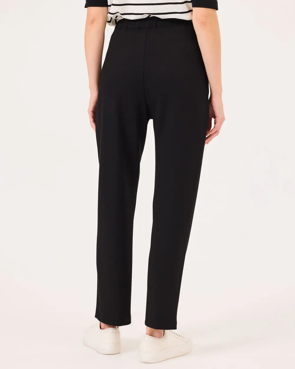 Elastic Waist Ankle Length Pants