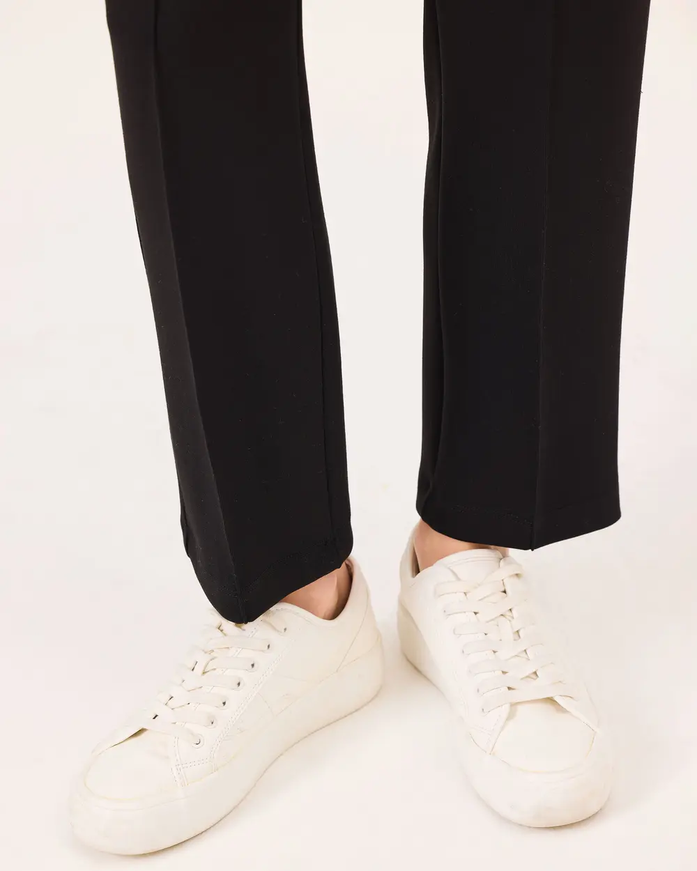 Elastic Waist Ankle Length Pants