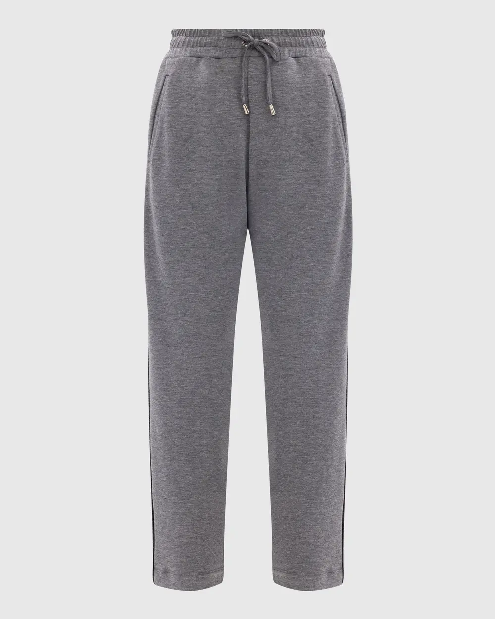 Lace-up Striped Sweatpants with Pockets