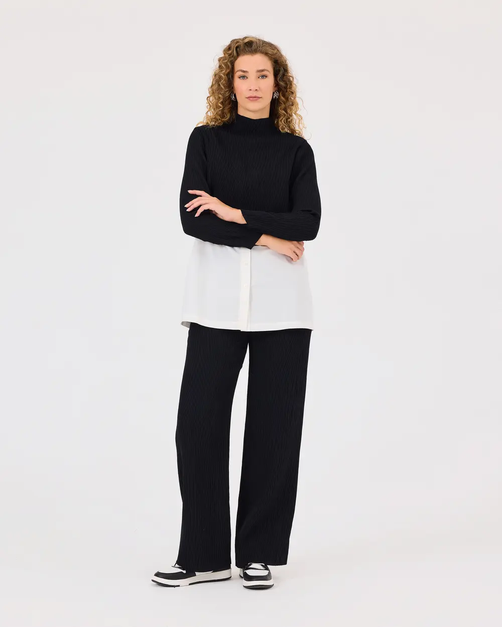 Elastic Waist Wide Leg Pants