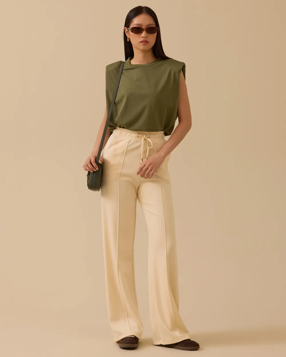 Bağcıklı Bol Paça Pantolon