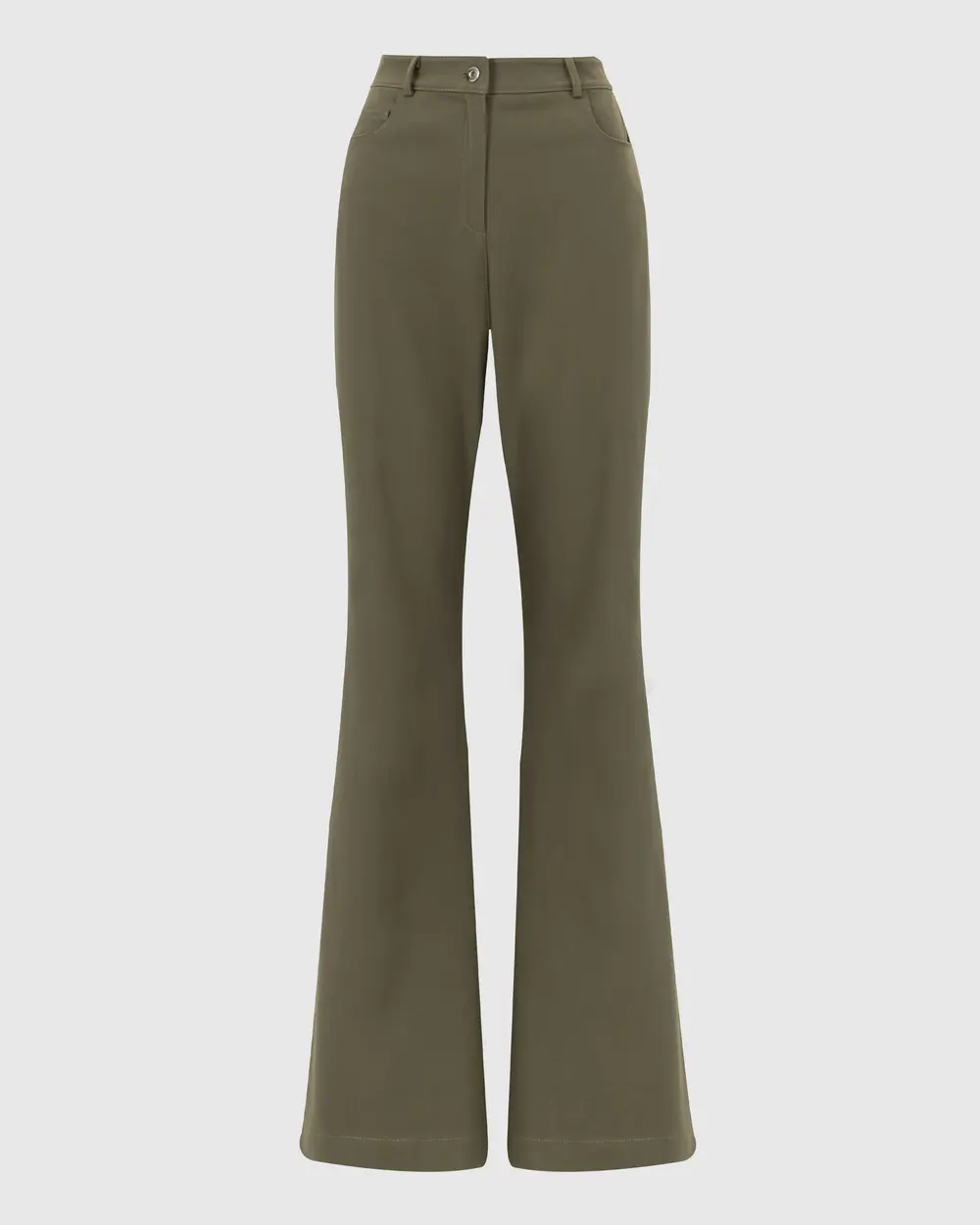 Buttoned Wide Leg Pants