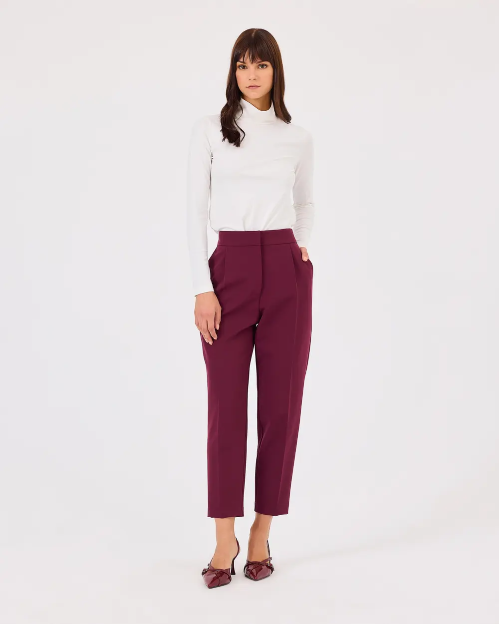 Ankle Length Pants with Pockets