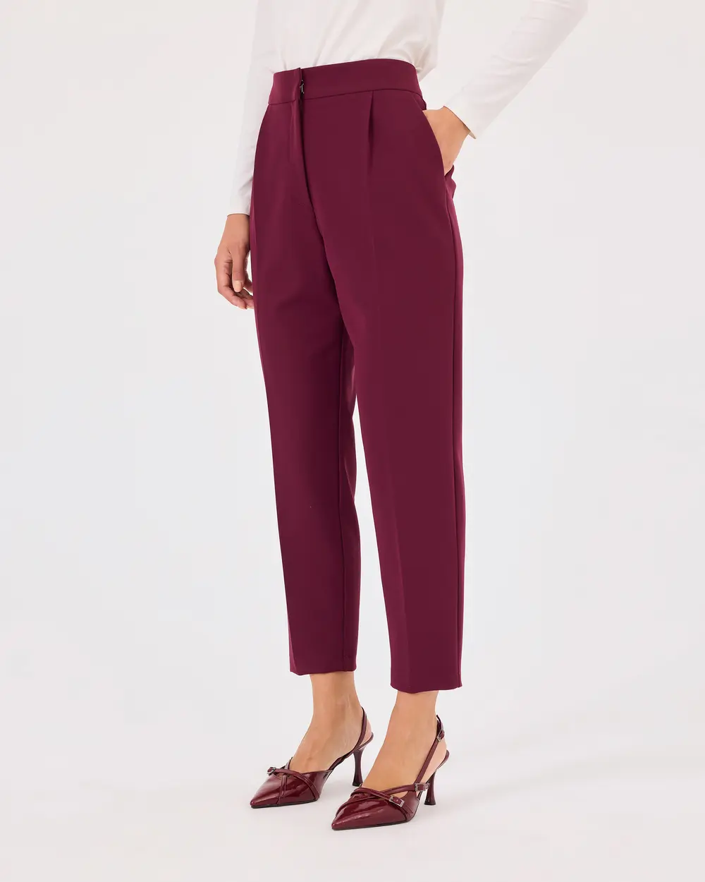 Ankle Length Pants with Pockets