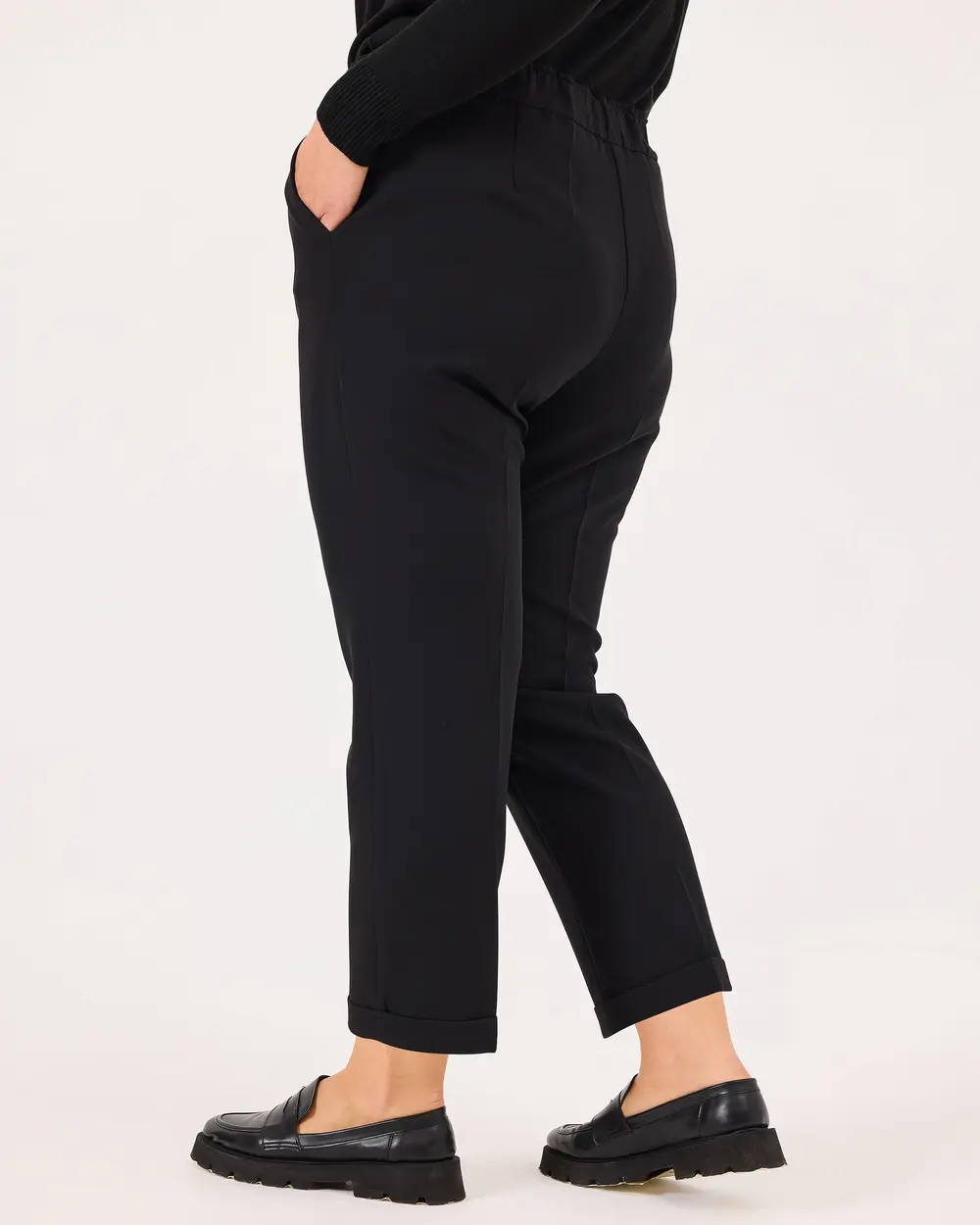 Plus Size Drawstring Ankle Length Pants