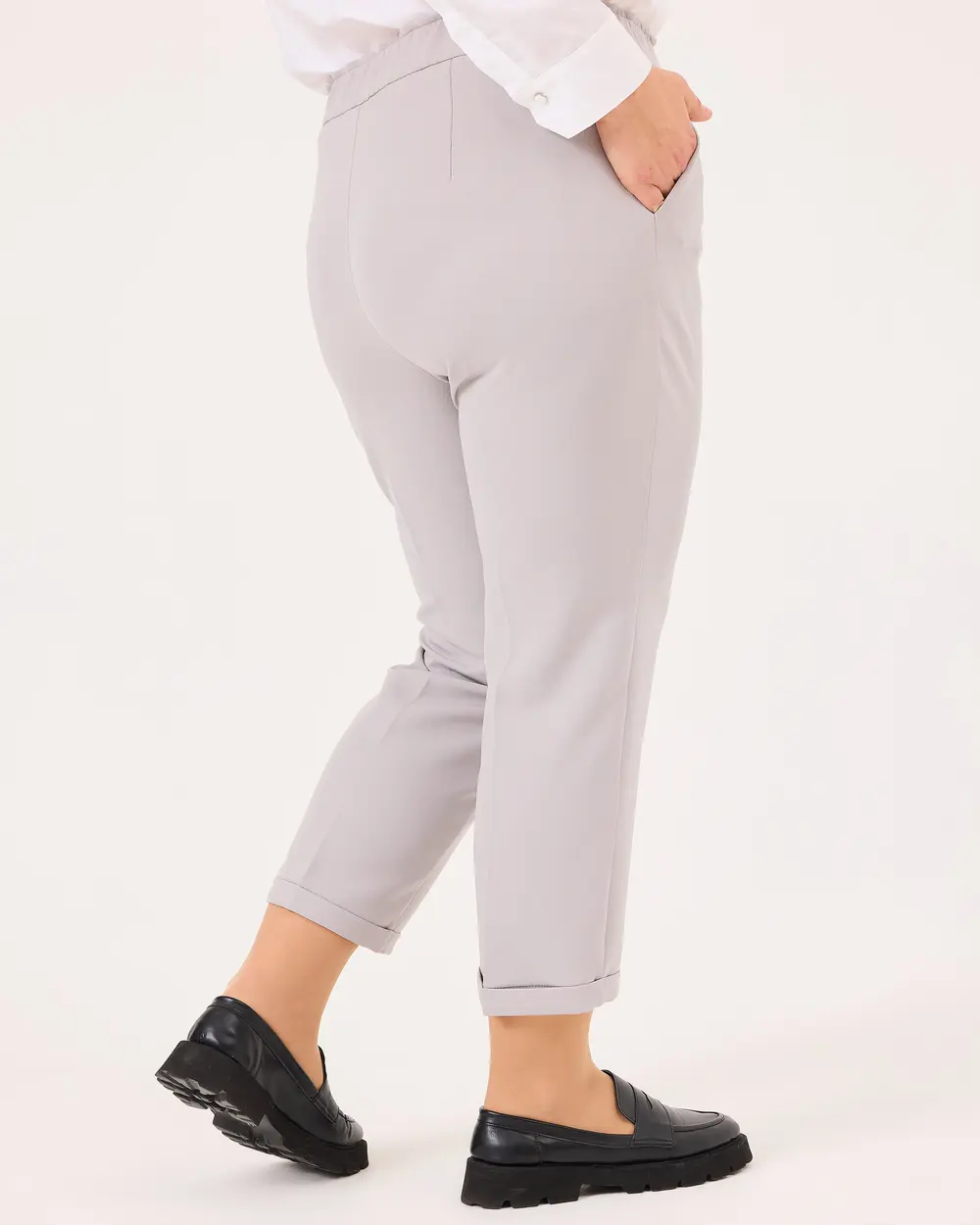 Plus Size Drawstring Ankle Length Pants