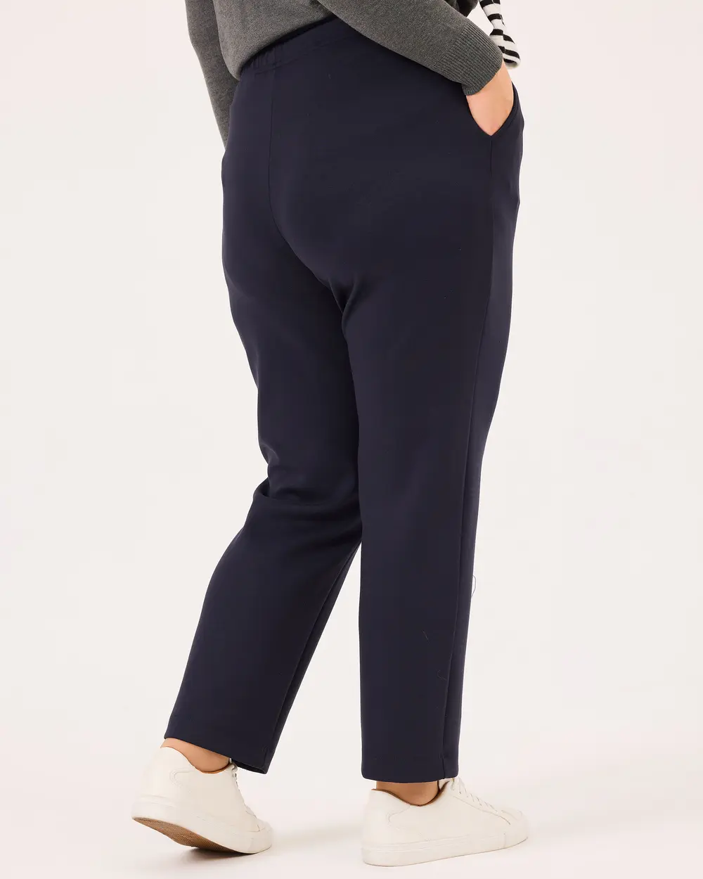 Plus Size Lace-up Ankle Length Pants