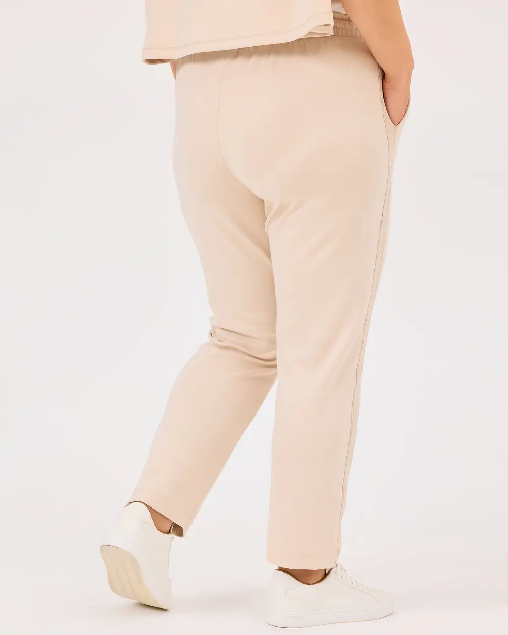 Plus Size Lace-up Sweatpants with Pockets