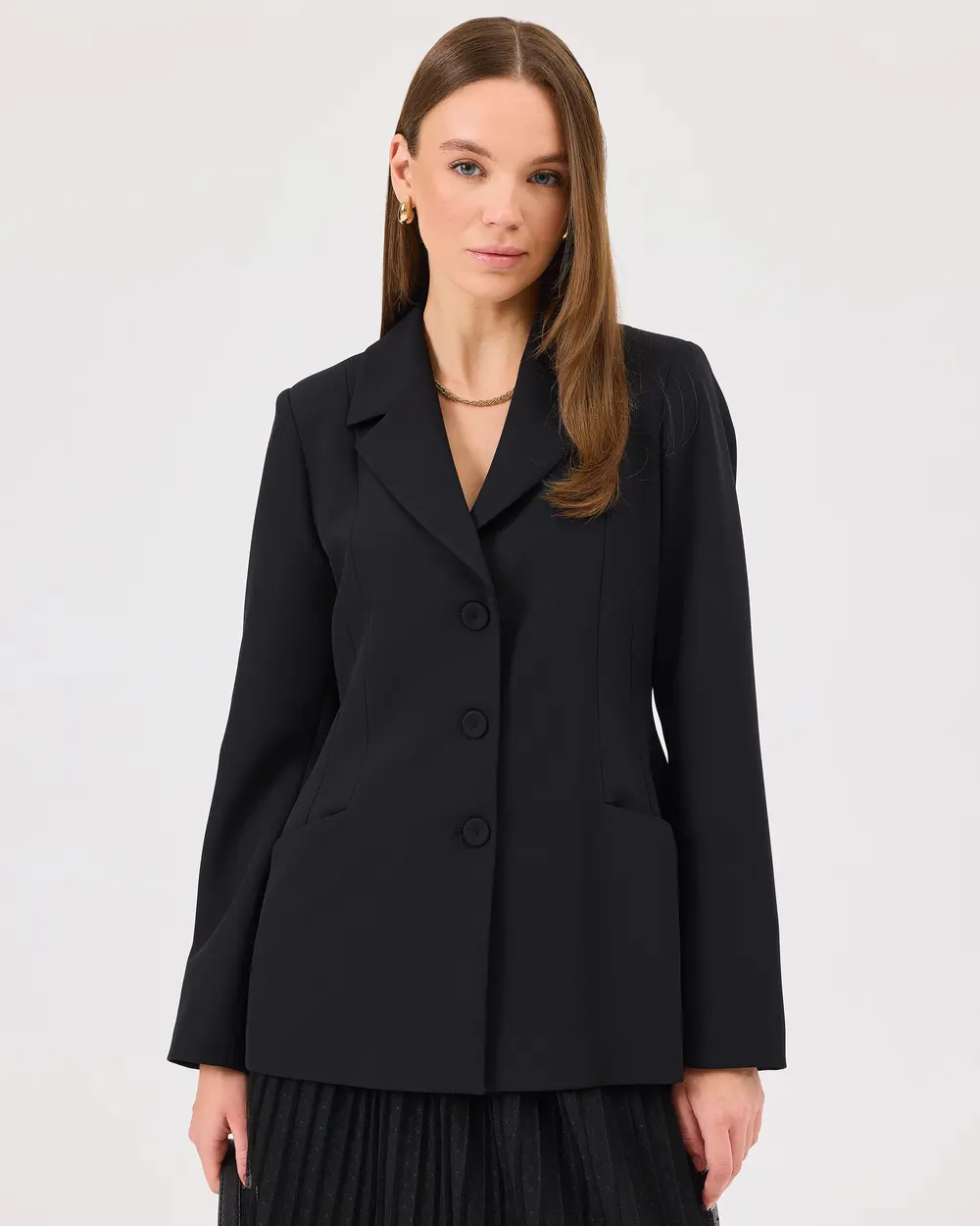 Blazer Jacket with Waist Pockets