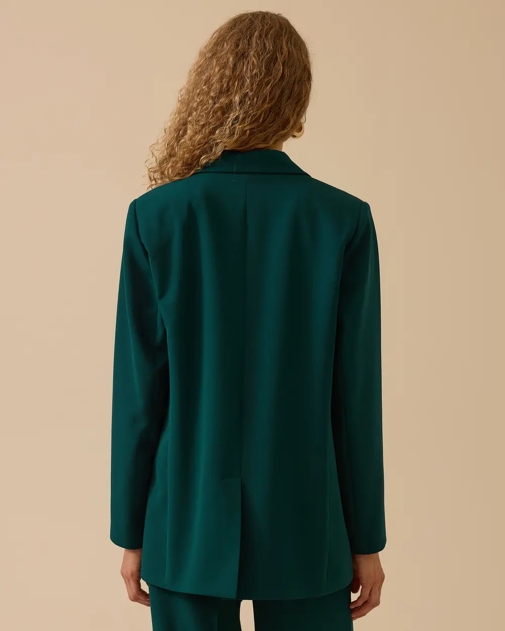 Çift Düğmeli Cep Detaylı Ceket